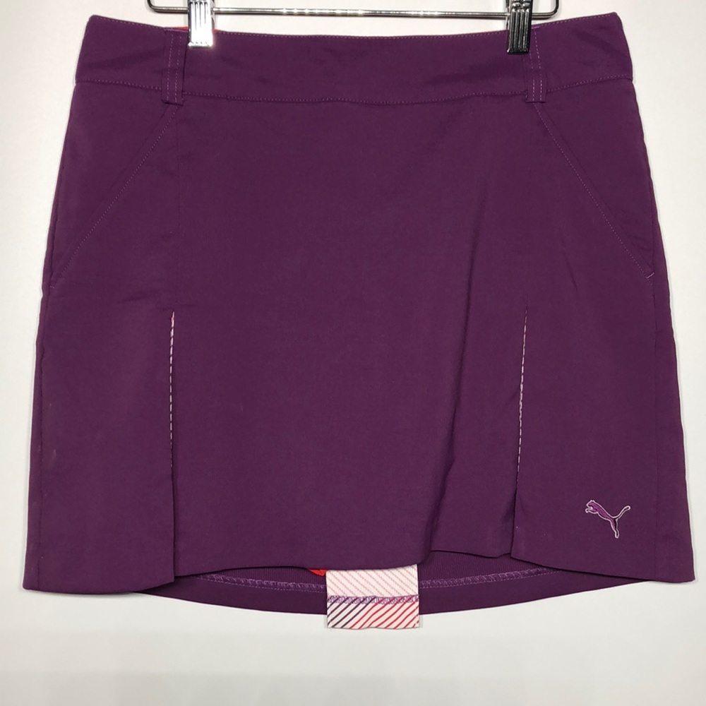 Puma pleated purple cheetah skirt  3 pockets
